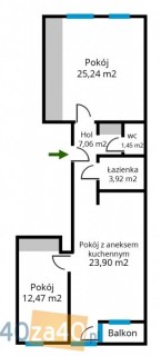 Mieszkanie na sprzedaż, pokoje: 3, cena: 480 000,00 PLN, Kraków, kontakt: PL +48 604 687 092