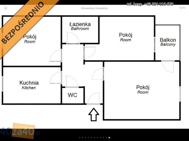 Mieszkanie do wynajęcia, pokoje: 3, cena: 2 500,00 PLN, Kraków, kontakt: PL +48 504 110 670
