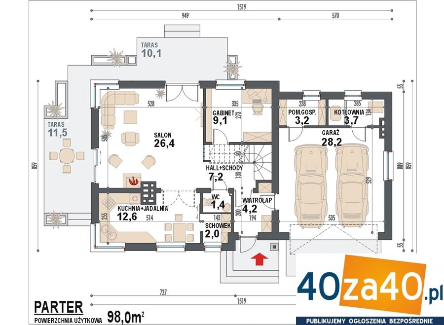 Dom na sprzedaż, powierzchnia: 180 m2, pokoje: 5, cena: 598 000,00 PLN, Nowy Sącz, kontakt: 602555082