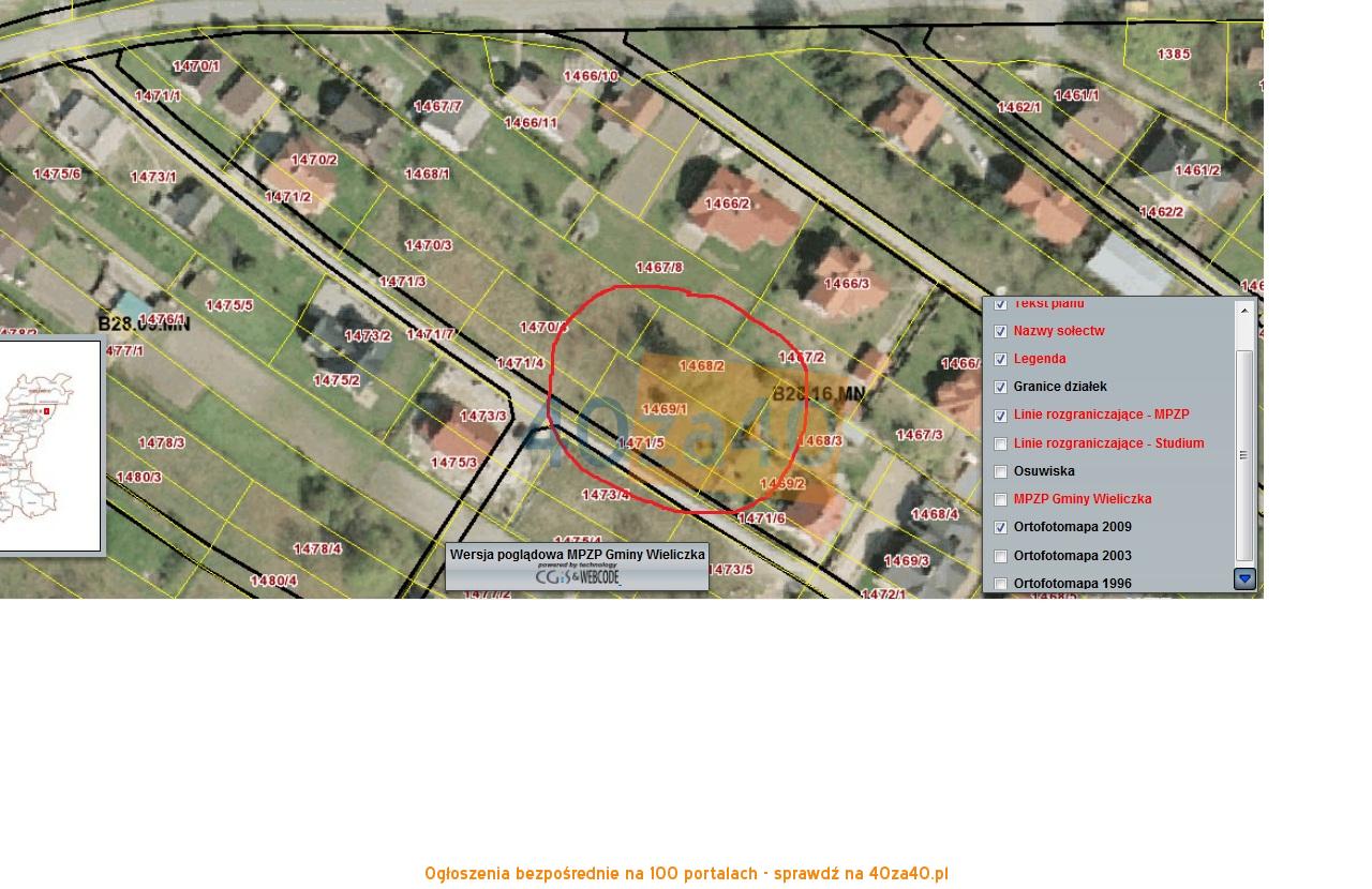 Działka na sprzedaż, 1051 m2, cena: 190 000,00 PLN, Węgrzce Wielkie, kontakt: 507-095-795