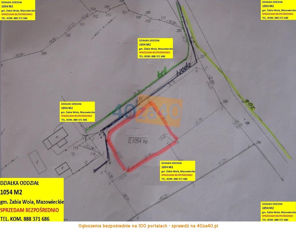 Działka na sprzedaż, 1054 m2, cena: 110 670,00 PLN, Oddział, kontakt: 888371686