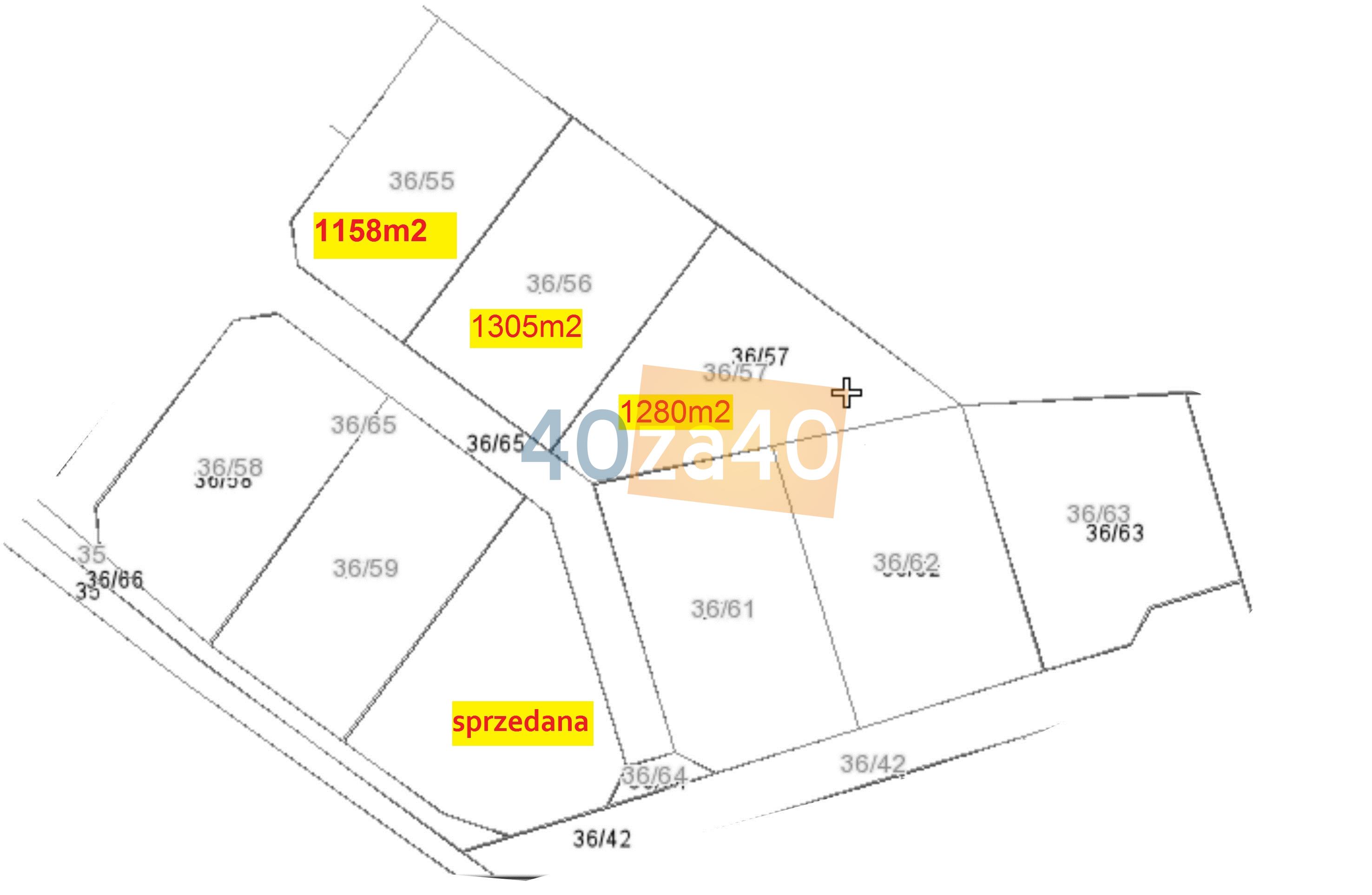 Działka na sprzedaż, 1158 m2, cena: 49 700,00 PLN, Robakowo, kontakt: 506 06 22 23