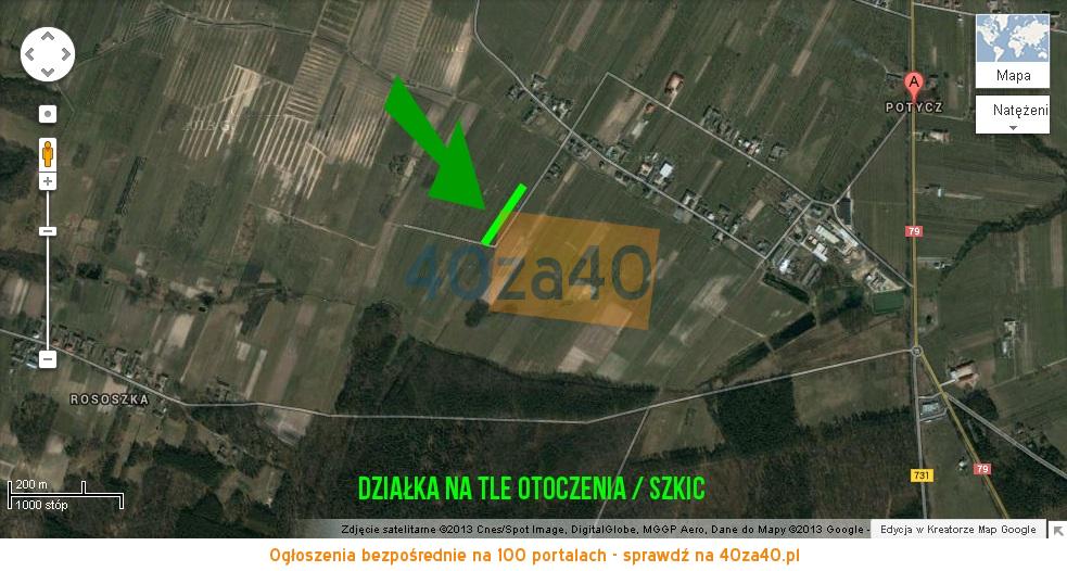 Działka na sprzedaż, 3200 m2, cena: 52 100,00 PLN, Potycz, kontakt: 508367994