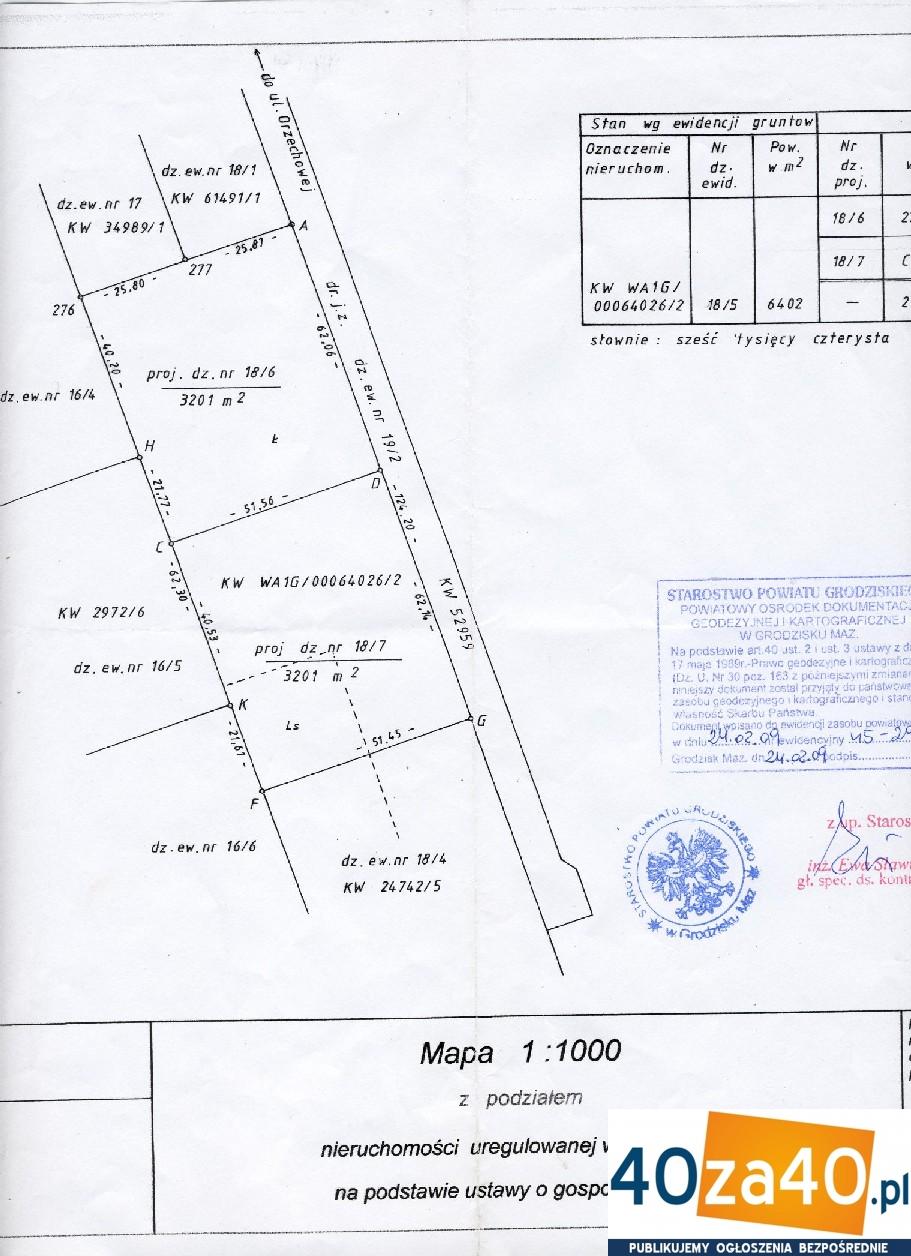 Działka na sprzedaż, 6402 m2, cena: 500 000,00 PLN, Czarny Las, kontakt: 509 703 595