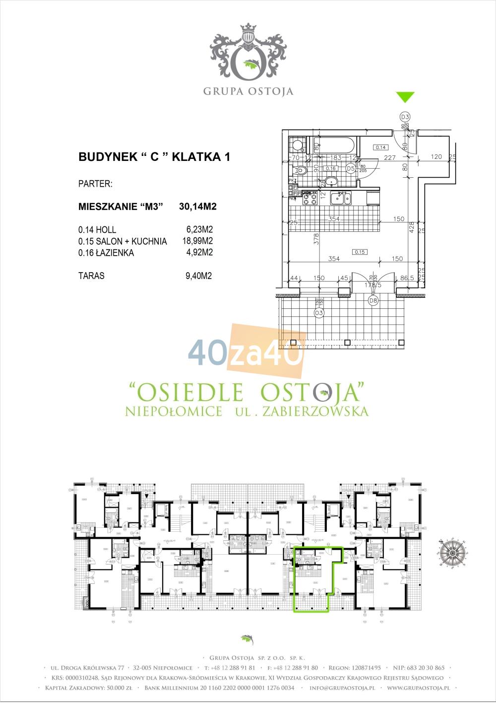 Mieszkanie na sprzedaż, pokoje: 1, cena: 130 000,00 PLN, Niepołomice, kontakt: 601-527-615