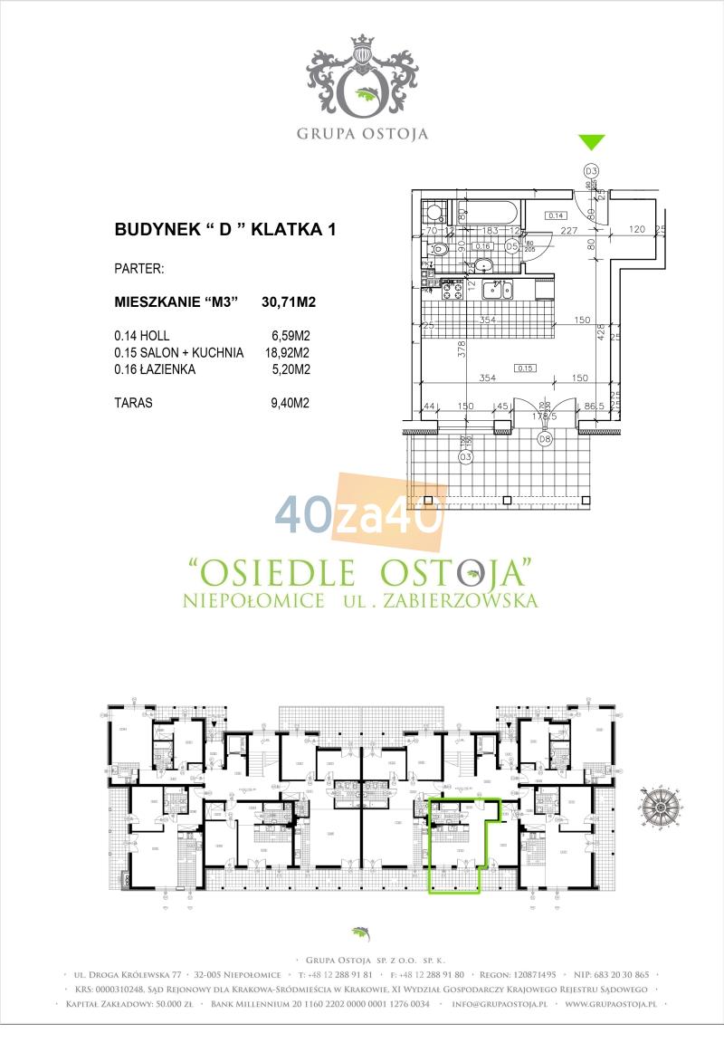 Mieszkanie na sprzedaż, pokoje: 1, cena: 137 274,00 PLN, Niepołomice, kontakt: 601527615