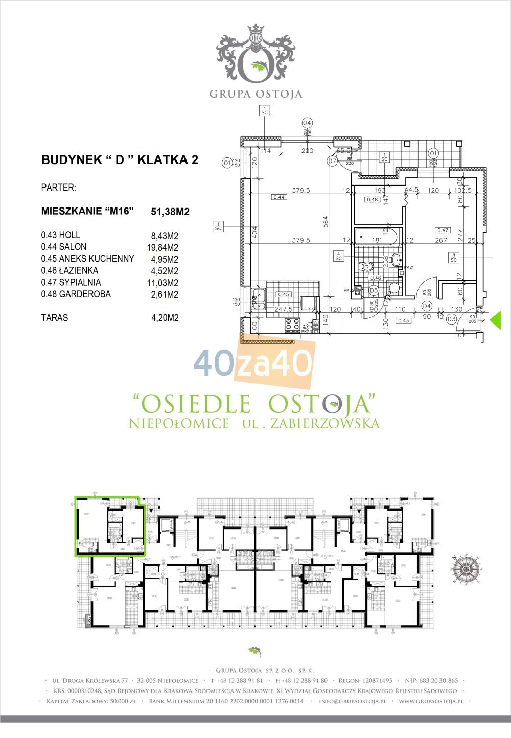 Mieszkanie na sprzedaż, pokoje: 2, cena: 205 469,00 PLN, Niepołomice, kontakt: 601-527-615