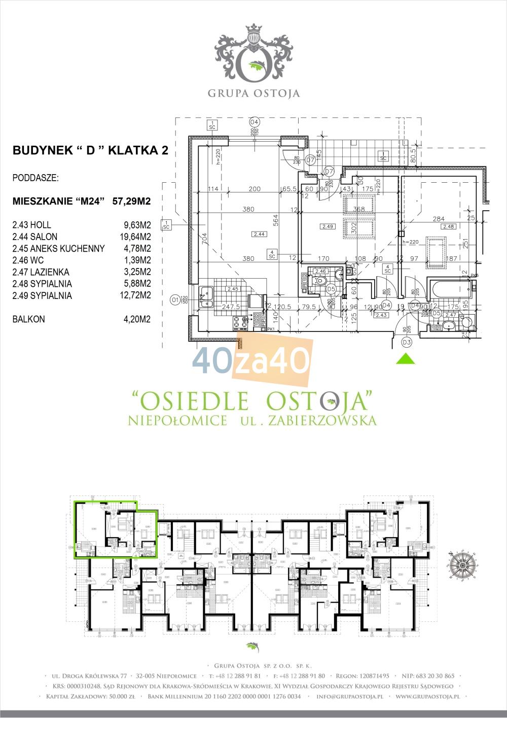 Mieszkanie na sprzedaż, pokoje: 3, cena: 228 587,00 PLN, Wieliczka, kontakt: 601-527-615