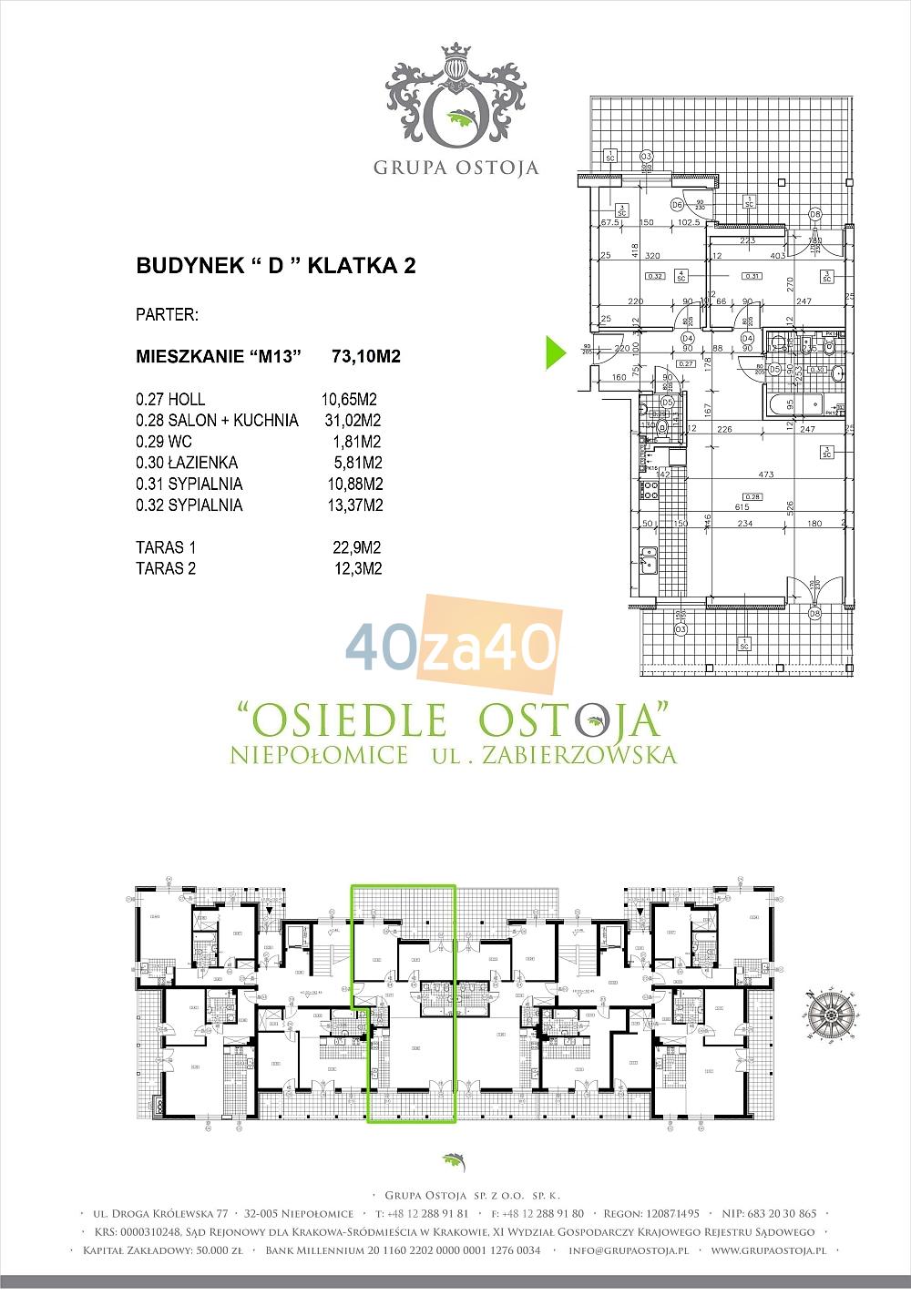 Mieszkanie na sprzedaż, pokoje: 3, cena: 299 632,00 PLN, Niepołomice, kontakt: 601-527-615