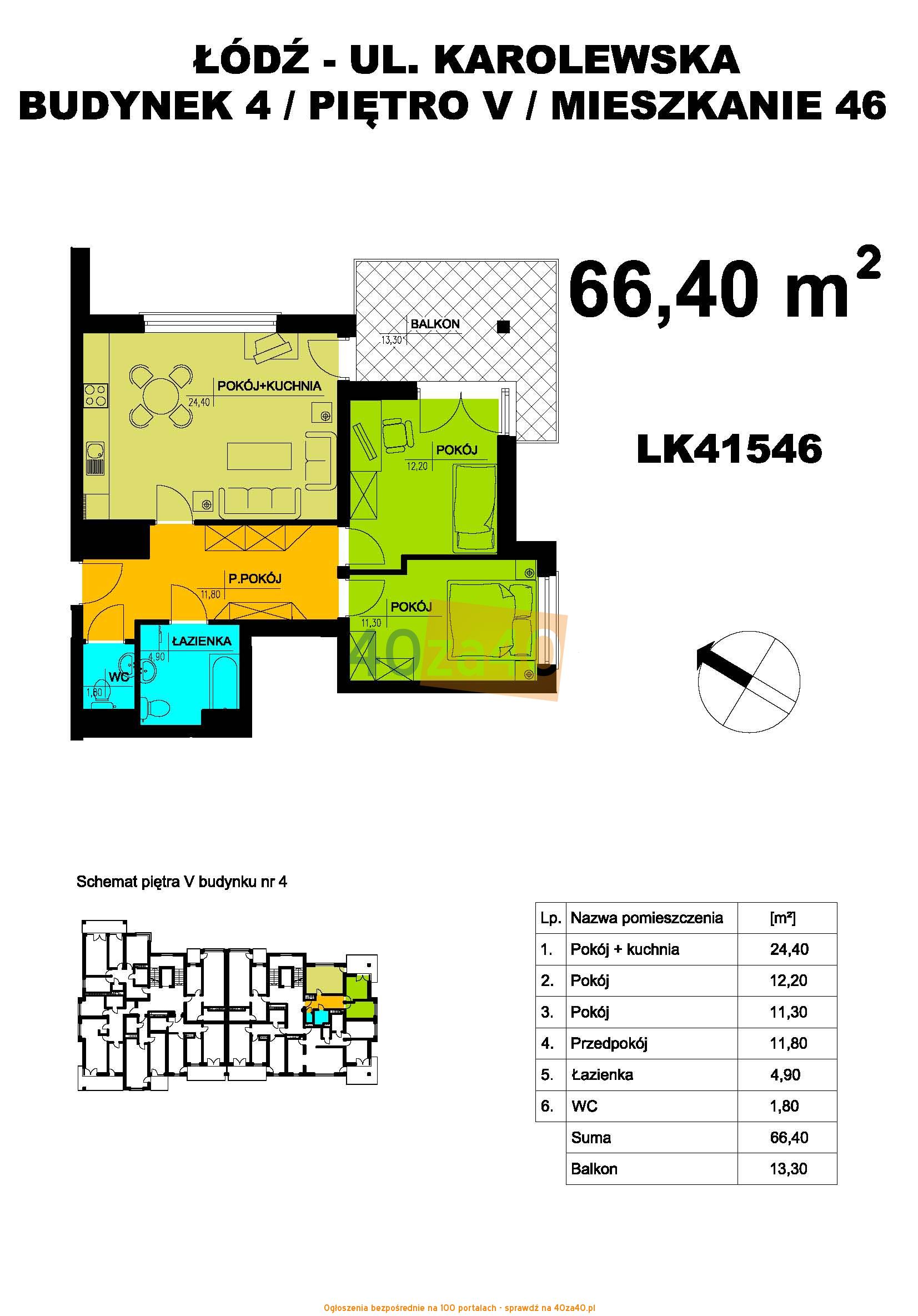 Mieszkanie na sprzedaż, pokoje: 3, cena: 330 488,00 PLN, Łódź, kontakt: 784 101 022