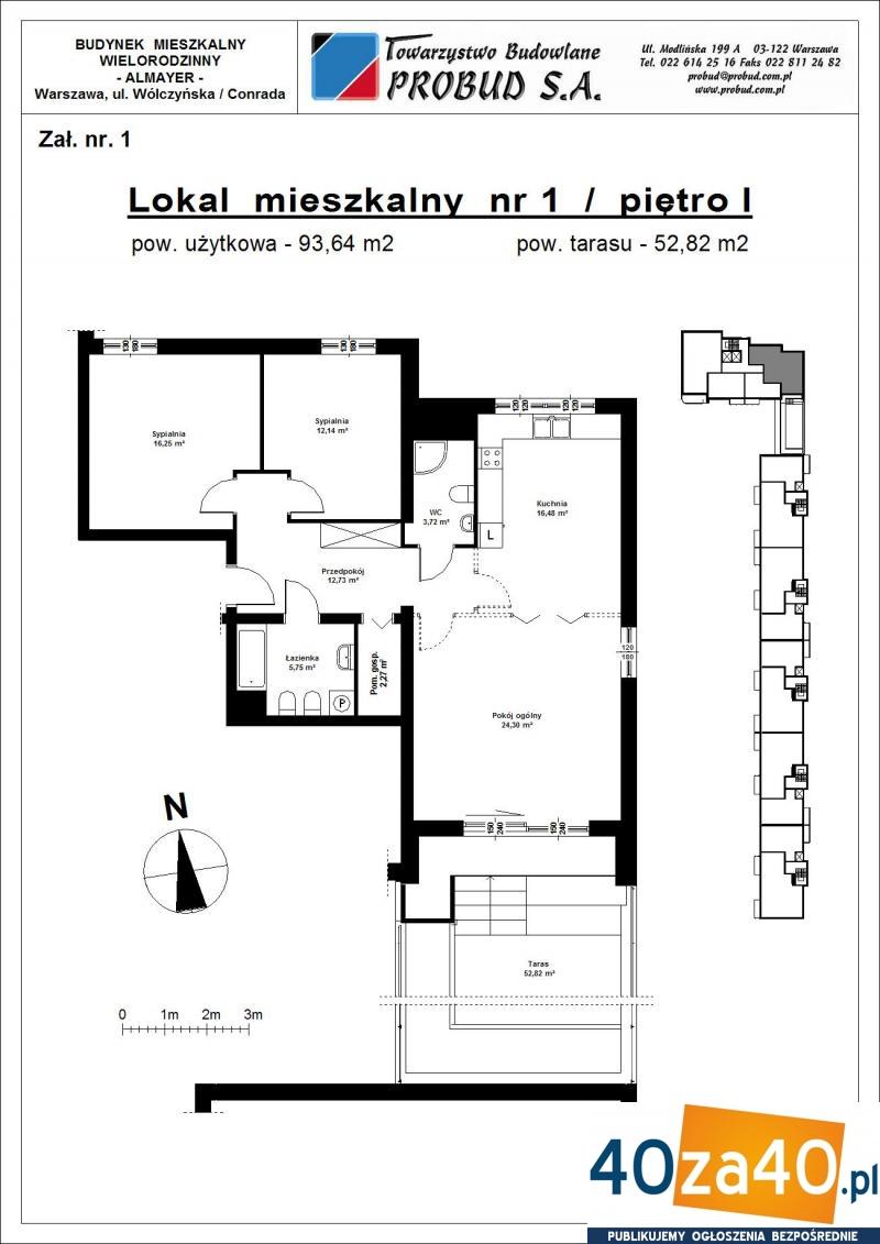 Mieszkanie na sprzedaż, pokoje: 3, cena: 665 000,00 PLN, Warszawa, kontakt: 600092716