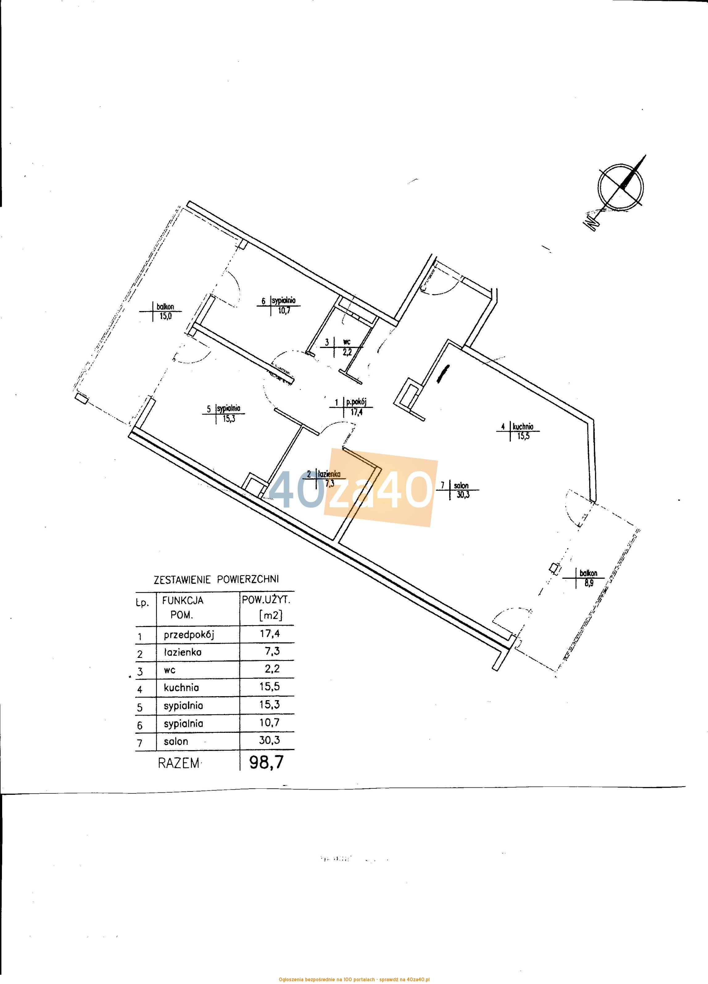 Mieszkanie na sprzedaż, pokoje: 3, cena: 978 000,00 PLN, Warszawa, kontakt: 693354924