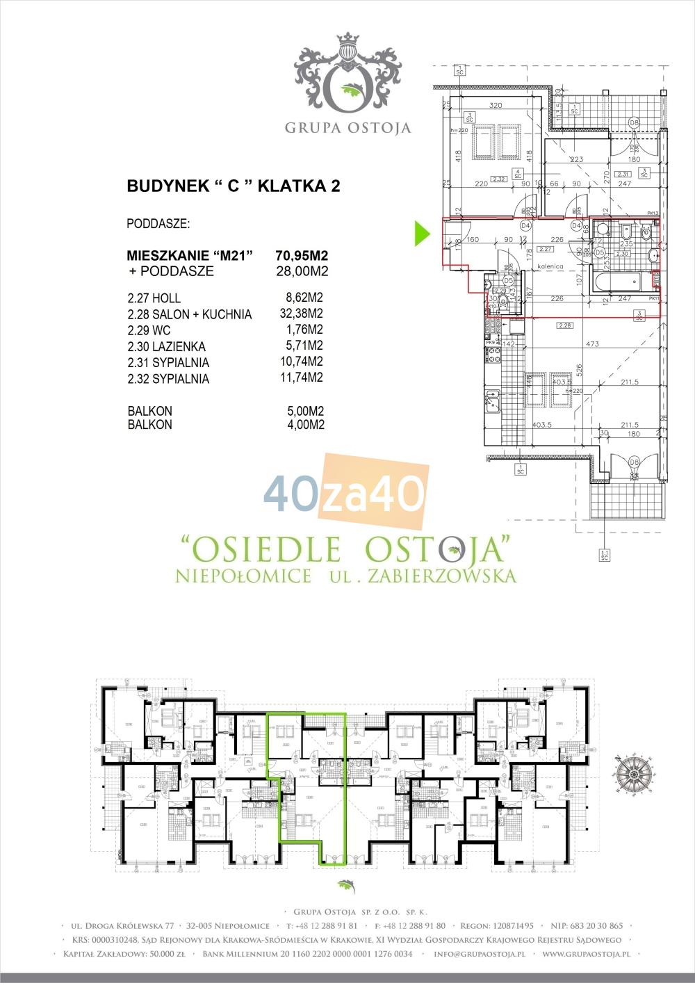 Mieszkanie na sprzedaż, pokoje: 4, cena: 329 000,00 PLN, Niepołomice, kontakt: 601-527-615